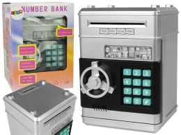 LEAN Toys Elektroniczny Sejf Skarbonka Oszczędzanie Srebrny Kod
