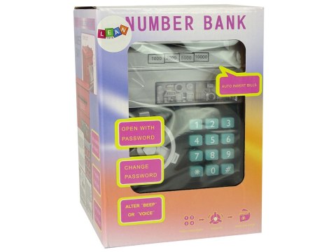LEAN Toys Elektroniczny Sejf Skarbonka Oszczędzanie Srebrny Kod LEAN Toys Elektroniczny Sejf Skarbonka Oszczędzanie Srebrny Kod