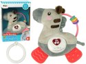 LEAN Toys Interaktywna Edukacyjna Zebra Szara Dźwięk Melodie Gryzak Grzechotka