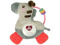 LEAN Toys Interaktywna Edukacyjna Zebra Szara Dźwięk Melodie Gryzak Grzechotka