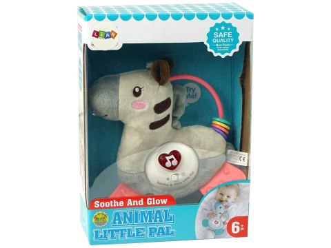 LEAN Toys Interaktywna Edukacyjna Zebra Szara Dźwięk Melodie Gryzak Grzechotka LEAN Toys Interaktywna Edukacyjna Zebra Szara Dźwięk Melodie Gryzak Grzechotka