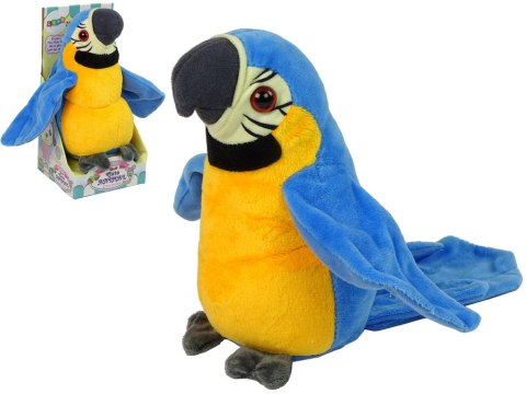 LEAN Toys Interaktywna Gadająca Papuga Niebieska Powtarzająca Słowa