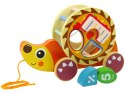 LEAN Toys Jeż Do Ciągnięcia Na Kółkach Sorter Klocki Drewniane