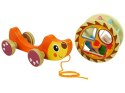 LEAN Toys Jeż Do Ciągnięcia Na Kółkach Sorter Klocki Drewniane
