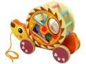 LEAN Toys Jeż Do Ciągnięcia Na Kółkach Sorter Klocki Drewniane