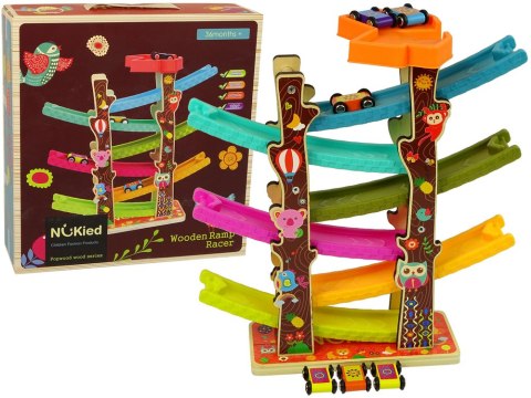 LEAN Toys Kolorowy Tor Dla Autek Zjeżdżalnia Drzewko 6 Poziomów LEAN Toys Kolorowy Tor Dla Autek Zjeżdżalnia Drzewko 6 Poziomów