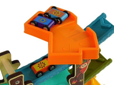 LEAN Toys Kolorowy Tor Dla Autek Zjeżdżalnia Drzewko 6 Poziomów LEAN Toys Kolorowy Tor Dla Autek Zjeżdżalnia Drzewko 6 Poziomów