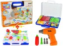 LEAN Toys Kreatywna Mozaika Układanka 4w1 Wkrętarka 237 Elementów