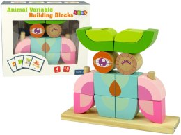 LEAN Toys Kreatywne Klocki Drewniane Przestrzenne Układanka Sowa 3D