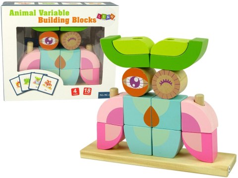 LEAN Toys Kreatywne Klocki Drewniane Przestrzenne Układanka Sowa 3D LEAN Toys Kreatywne Klocki Drewniane Przestrzenne Układanka Sowa 3D