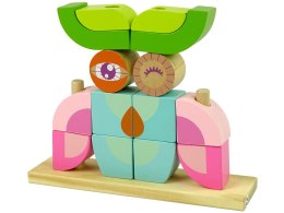 LEAN Toys Kreatywne Klocki Drewniane Przestrzenne Układanka Sowa 3D