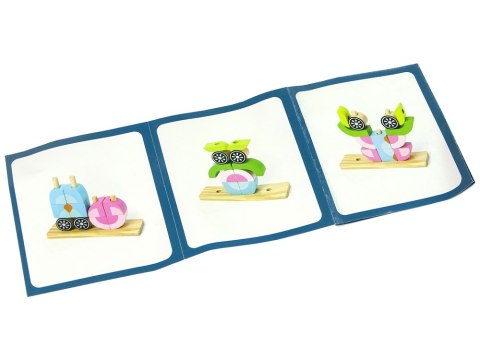 LEAN Toys Kreatywne Klocki Drewniane Przestrzenne Układanka Sowa 3D LEAN Toys Kreatywne Klocki Drewniane Przestrzenne Układanka Sowa 3D