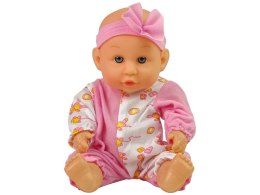 LEAN Toys Lalka Bobas Różowa Nocnik Siusia Pije Kokardka 24 cm