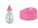 LEAN Toys Lalka Bobas Różowa Nocnik Siusia Pije Kokardka 24 cm