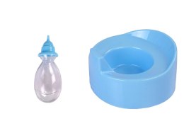 LEAN Toys Lalka Piżama 30 cm Niebieska Butelka Nocnik Pije