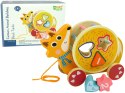 LEAN Toys Lisek Do Ciągnięcia Na Kółkach Sorter Klocki Drewniane