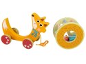 LEAN Toys Lisek Do Ciągnięcia Na Kółkach Sorter Klocki Drewniane