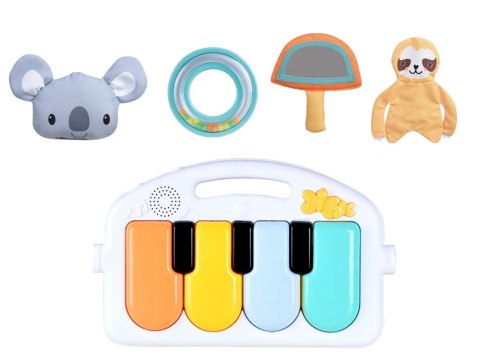 LEAN Toys Mata Edukacyjna Koala Pianinko Melodie Zawieszki LEAN Toys Mata Edukacyjna Koala Pianinko Melodie Zawieszki