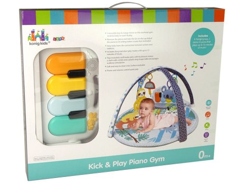 LEAN Toys Mata Edukacyjna Koala Pianinko Melodie Zawieszki LEAN Toys Mata Edukacyjna Koala Pianinko Melodie Zawieszki