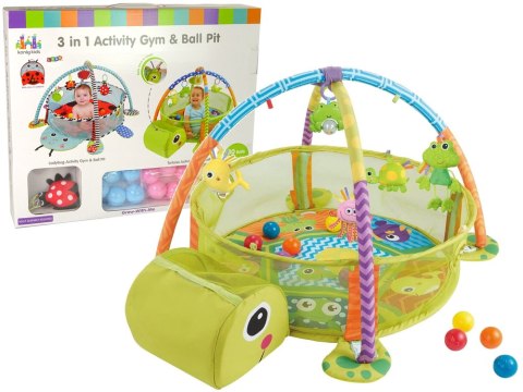LEAN Toys Mata Edukacyjna Żółw Kojec Piłeczki Dla Maluszka LEAN Toys Mata Edukacyjna Żółw Kojec Piłeczki Dla Maluszka