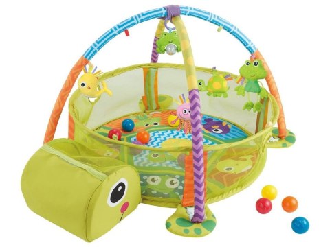 LEAN Toys Mata Edukacyjna Żółw Kojec Piłeczki Dla Maluszka LEAN Toys Mata Edukacyjna Żółw Kojec Piłeczki Dla Maluszka