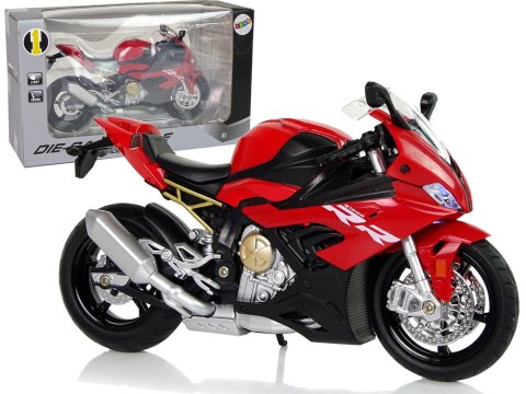 LEAN Toys Motocykl Model BMW S1000RR Czerwony Dźwięki Światła LEAN Toys Motocykl Model BMW S1000RR Czerwony Dźwięki Światła