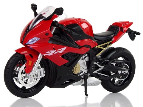 LEAN Toys Motocykl Model BMW S1000RR Czerwony Dźwięki Światła LEAN Toys Motocykl Model BMW S1000RR Czerwony Dźwięki Światła