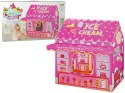 LEAN Toys Namiot Księżniczki Ice Cream Lodziarnia dla Dzieci Różowy Światełka Gwiazdki