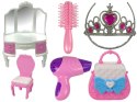 LEAN Toys Namiot Księżniczki dla Dzieci Salon Piękności Różowy Akcesoria Korona