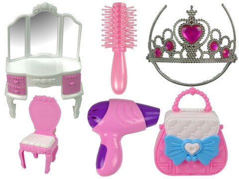 LEAN Toys Namiot Księżniczki dla Dzieci Salon Piękności Różowy Akcesoria Korona LEAN Toys Namiot Księżniczki dla Dzieci Salon Piękności Różowy Akcesoria Korona