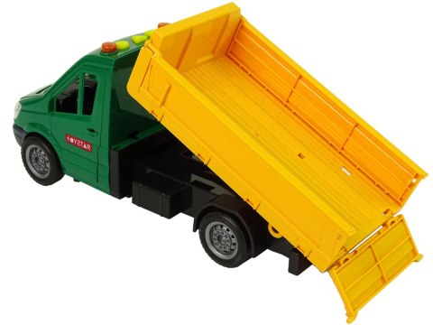 LEAN Toys Pojazd Auto Drogowe Wywrotka Napęd Frykcyjny Akcesoria Drogowe Dźwięk LEAN Toys Pojazd Auto Drogowe Wywrotka Napęd Frykcyjny Akcesoria Drogowe Dźwięk