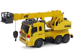 LEAN Toys Zdalnie Sterowana Ciężarówka 1:20 Unoszony Dźwig Pilot 2,4G Dźwięk Światła
