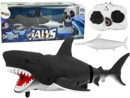 LEAN Toys Zdalnie Sterowany Rekin Czarny Na Podczerwień Rusza Ogonem Woda
