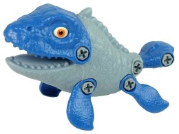 LEAN Toys Zestaw Dinozaur Mosasaur z Jajkiem DIY Śrubokręt Niebieski