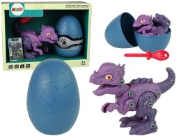 LEAN Toys Zestaw Dinozaur Stygimoloch z Jajkiem DIY Śrubokręt Fioletowy