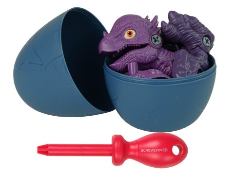 LEAN Toys Zestaw Dinozaur Stygimoloch z Jajkiem DIY Śrubokręt Fioletowy LEAN Toys Zestaw Dinozaur Stygimoloch z Jajkiem DIY Śrubokręt Fioletowy