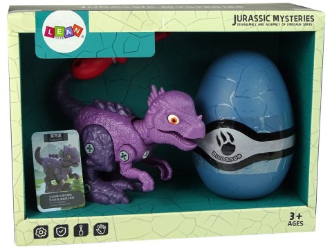 LEAN Toys Zestaw Dinozaur Stygimoloch z Jajkiem DIY Śrubokręt Fioletowy LEAN Toys Zestaw Dinozaur Stygimoloch z Jajkiem DIY Śrubokręt Fioletowy