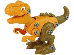 LEAN Toys Zestaw Dinozaur Tyranozaur Rex z Jajkiem DIY Śrubokręt Pomarańczowy