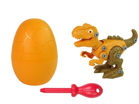 LEAN Toys Zestaw Dinozaur Tyranozaur Rex z Jajkiem DIY Śrubokręt Pomarańczowy LEAN Toys Zestaw Dinozaur Tyranozaur Rex z Jajkiem DIY Śrubokręt Pomarańczowy