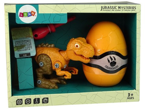 LEAN Toys Zestaw Dinozaur Tyranozaur Rex z Jajkiem DIY Śrubokręt Pomarańczowy LEAN Toys Zestaw Dinozaur Tyranozaur Rex z Jajkiem DIY Śrubokręt Pomarańczowy