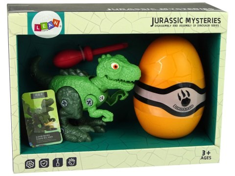 LEAN Toys Zestaw Dinozaur Tyranozaur Rex z Jajkiem DIY Śrubokręt Zielony LEAN Toys Zestaw Dinozaur Tyranozaur Rex z Jajkiem DIY Śrubokręt Zielony