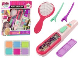 LEAN Toys Zestaw Do Farbowania Włosów Prostownica Pasemka 6 Kolorów