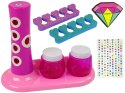 LEAN Toys Zestaw Do Malowania Paznokci Dozownik Brokatu Lakier do Paznokci Naklejki