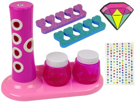 LEAN Toys Zestaw Do Malowania Paznokci Dozownik Brokatu Lakier do Paznokci Naklejki LEAN Toys Zestaw Do Malowania Paznokci Dozownik Brokatu Lakier do Paznokci Naklejki