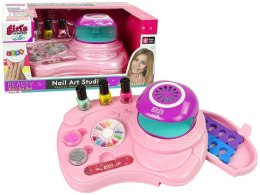 LEAN Toys Zestaw Do Malowania Paznokci Lakier do Paznokci Brokaty Lampa Naklejki