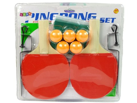 LEAN Toys Zestaw Do Ping Ponga Tenis Stołowy Paletki Siatka 5 Piłek LEAN Toys Zestaw Do Ping Ponga Tenis Stołowy Paletki Siatka 5 Piłek