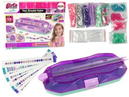 LEAN Toys Zestaw Do Robienia Bransoletek Kolorowe Koraliki Pojemnik Kreator