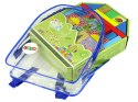 LEAN Toys Zestaw Drewnianych Klocków Ze Zwierzętami Zamek W Plecaku