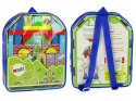 LEAN Toys Zestaw Drewnianych Klocków Ze Zwierzętami Zamek W Plecaku