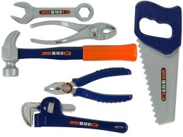 LEAN Toys Zestaw Majsterkowicza Narzędzia Śrubki Młotek Piła